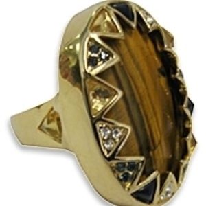 House of Harlow tigers eye ring